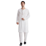 Mens Thobes Embroidered Robe Set