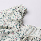 Body Fitting Dresses Summer Square Collar Floral Dress