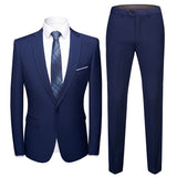 Seersucker Suit Men's Suit Two-Piece Set