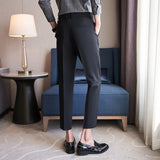 Men Trousers Casual Cropped Pants
