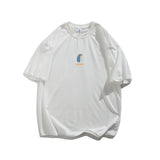 Men T Shirt Summer Casual Tops Men's Clothes Summer Wear Vintage Men's round Neck Short Sleeve Casual Wide Penguin Printed T-shirt