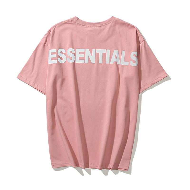 Fog T Shirt Street Tide Brand Polyline Reflective Casual Loose Short Sleeves Tshirt Fear Of God