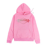 Thrasher Hoodie Flame Hip Hop Style Coat