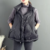 Women Winter Coats Puffer down Vest Female Autumn Winter Retro Artistic Loose plus Size
