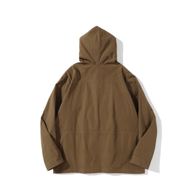 BAPE Varsity Jacket Shark Kaki Brown Jacket Trench Coat Coat