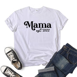 Boy Mama T Shirt Mama Est Printed Short Sleeve T-shirt