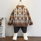 Toddler Boys Jackets Boys' Cardigan Sweater outside Children