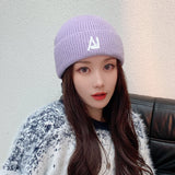 Dogers Winter Hat Fashion Letters Woolen Cap Female Autumn and Winter Leisure