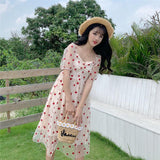 Strawberry Cottagecore Dress Summer Strap Casual Fashionable Sweet Dress