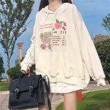 Gothic Lolita Harajuku Style Clothing Autumn Loose and Cute Rabbit Ears Hooded Sweater