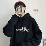 Tom and Jerry Hoodie Fall/Winter Fleece Printed Sweaters Menswear