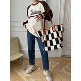 Diana Harvard Sweatshirt Retro Alphabet Color-Block Raglan Sleeves Contrast Color Casual Sweatshirt