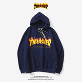 Thrasher Hoodie Autumn and Winter Leisure Men's and Women's Hoodie