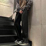 Men Sweatpants Leisure Sports Split plus Size Loose