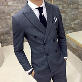 Double Brewed Seersucker Suit Slim Suit Suit for Men