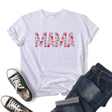 Boy Mama T Shirt Pattern Mama Printed Short Sleeve T-shirt