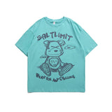 Men T Shirt Summer Casual Tops Men's Clothes Summer Wear Vintage Men's round Neck Short Sleeve Casual Loose Cartoon Dog Printed T-shirt