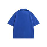 Man Summer T Shirt Color-Contrast Check Affixed Cloth Embroidered