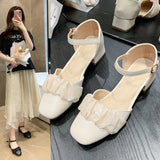 Nude Chunky Heel Sandals