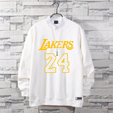 In Memory of Kobe Hoodie Commemorative Kobe round Neck Sweater Winter Fleece-Lined