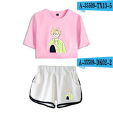 Dreamwastaken Men's Novelty Hoodies Dream Merch Shirt Printed Sexy Navel Exposed T-shirt Shorts Set