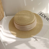 Straw Hat Raffia Flat Straw Hat