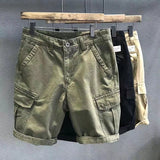 Summer Men Shorts Multi-Pocket Workwear Shorts