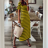 Women Dress Summer Loose Printed Skirt Dress