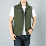 Mens Golf Vest Sports Slim Jacket Men's Sport Leisure Vest Spring and Autumn Vest Man Sleeveless plus Size Vest