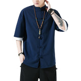 Men's T-Shirt Summer Solid Color Short Sleeve Shirt