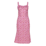Music Festivals Rave Outfits Dress Summer Sexy Suspenders Slim-Fit Printed Dress for Women