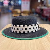 Straw Hat Green Hemming Straw Hat Female Flat Top Sun Shade Top Hat