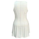 Sleeveless Sexy Vest Contrast Color Line Dress