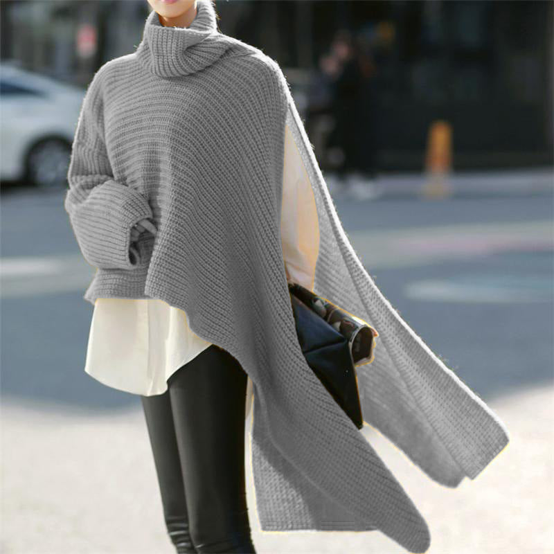 Preppy Aestitic Outfits Long Sleeve Turtleneck Sweater Knitted Suit