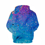 Drippy Hoodies Autumn Hoodie Blue Water Drop Series 3D Digital Baseball Uniform