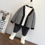 Toddler Boys Jackets Boys' Knitting Cardigan Autumn And Winter Sweater Coat Children