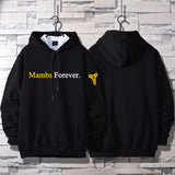 In Memory of Kobe Hoodie Kobe Black Mamba No. 24 Hooded Sweater Winter Fleece-Lined