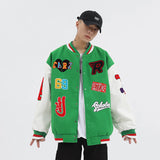 All Star Varsity Jacket Embroidered Logo Punk Couple Baseball Uniform