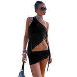 Women Top & Skirt 2 Piece Set Summer Vest Sexy Sheath Skirt Suit
