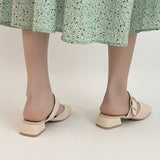 Nude Pumps Block Heel
