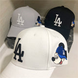 La 59fifty Hats Mickey Joint Embroidery Big Brim Sun-Proof Pure Cotton Comfortable Baseball Cap
