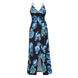 Beth Dutton Bohemian Dress Summer Spring Midi Dresses Sexy V-neck Floral Strap Dress