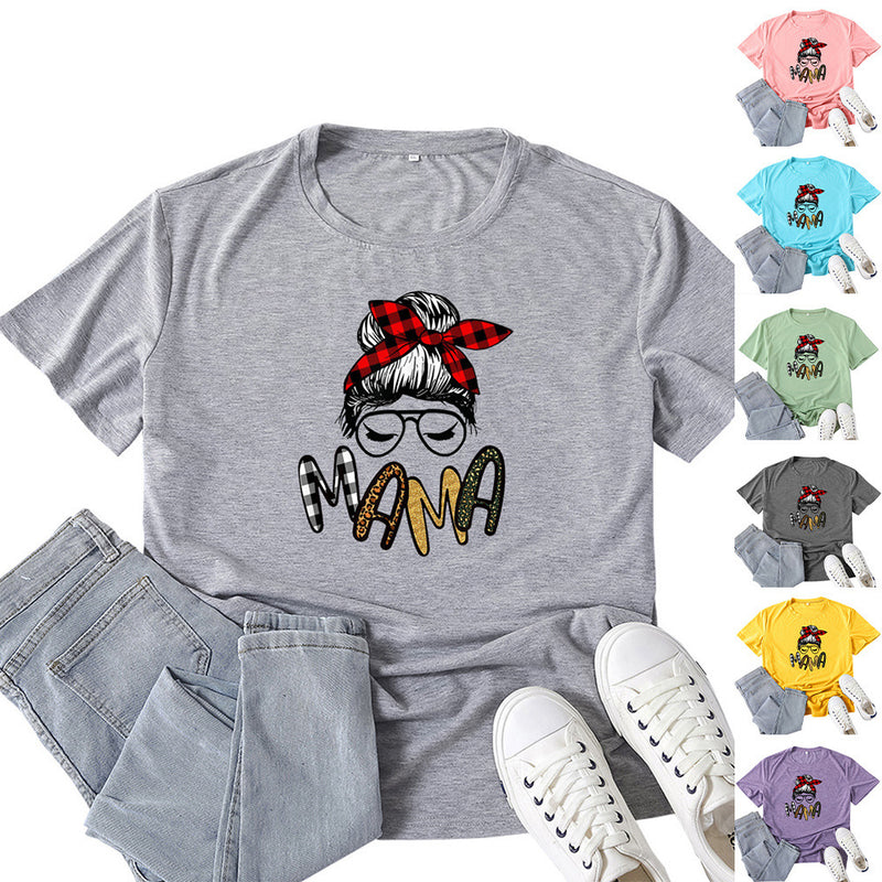 Boy Mama T Shirt Mama Leopard Print T-shirt