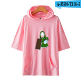 Dreamwastaken Novelty Hoodies Dream Merch Shirt Loose Print Fashion Loose Hooded T-shirt Short Sleeve Top