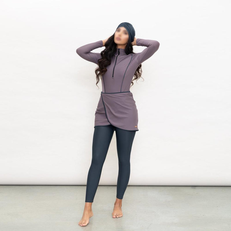 Burkini Muslim Swimwear Conservatively Thin Three-Piece Long-Sleeved Trousers