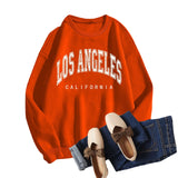 Diana Harvard Sweatshirt Los Angeles Printed Drop Shoulder round Neck Sweatshirt Long Sleeve T-shirt