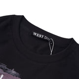 Charlie Luciano T Shirt Black Fairy Tale Series Spotty Dog Pure Cotton Loose Couple