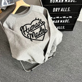 Human Made Sweatshirt Love Brushed Hoody Campus Loose