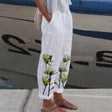 Women Bohemian Pants Women's Spring and Summer Cotton and Linen Trousers