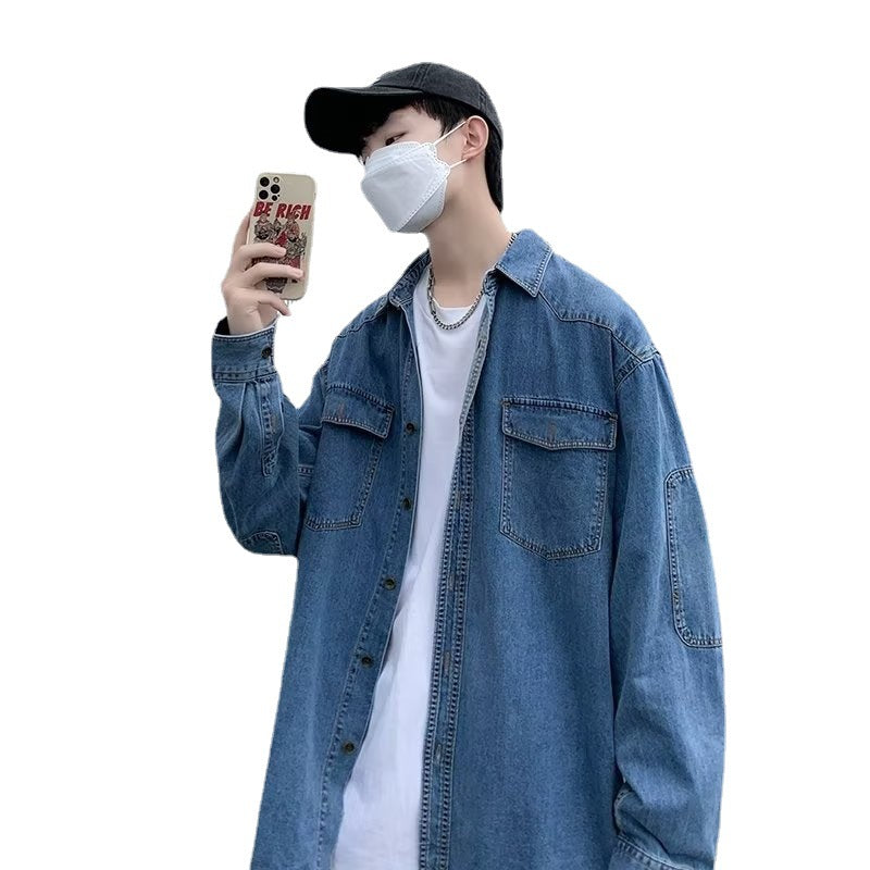 Denim Shirts Shirt Coat Men's Spring and Autumn Casual Loose Top